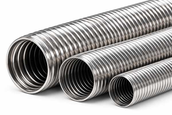 Flexible metallic stripwound hose and tubing