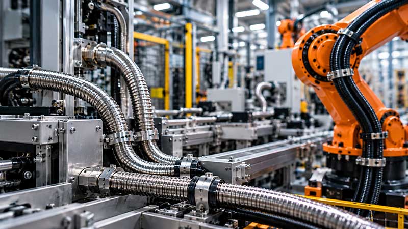 Industrial manufacturing flexible tubing